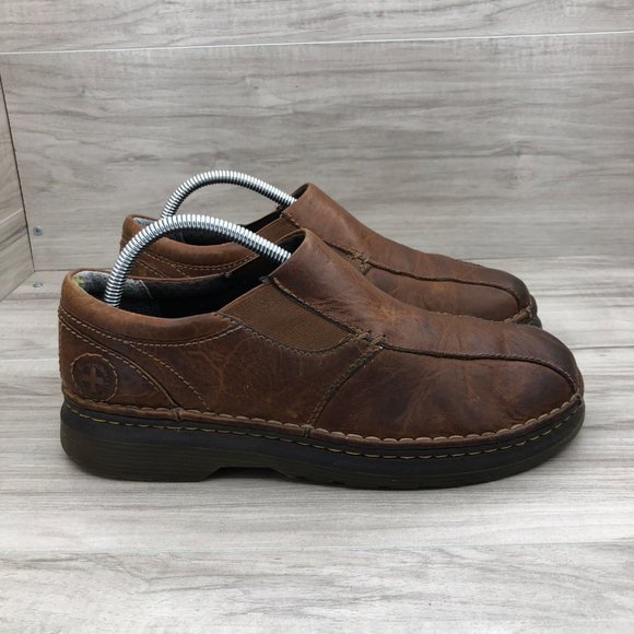 Dr. Martens Tevin Shoes Men\'s 8 Brown Leather Slip On Loafer Casual